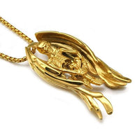 Angel of Death Pendant Necklace-GOLD-316 Stainless Steel Necklace-Wild Saints Co.