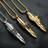 Bullet Eagle Pendant Necklace-316 Stainless Steel Necklace-Wild Saints Co.