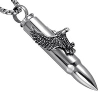 Bullet Eagle Pendant Necklace-STEEL-316 Stainless Steel Necklace-Wild Saints Co.