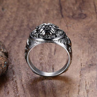 Carved Lion Head Ring-316 Stainless Steel Ring-Wild Saints Co.