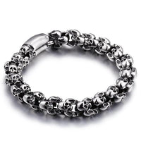 Catacombs Skulls Bracelet-STEEL-316 Stainless Steel Bracelet-Wild Saints Co.