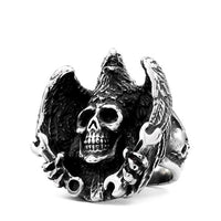 Crow Skull Ring-316 Stainless Steel Ring-Wild Saints Co.
