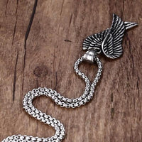 Double Angel Wings Pendant Necklace-316 Stainless Steel Necklace-Wild Saints Co.