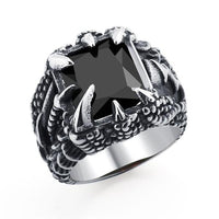 Dragon's Claw Gem Ring-BLACK-316 Stainless Steel Ring-Wild Saints Co.