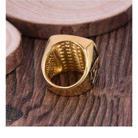 Freemasonry Gold Pyramid Eye Ring-Wild Saints Co.