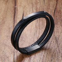 Genuine Leather Double Wrap Around Bracelet-Leather Bracelet-Wild Saints Co.