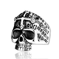 Gothic Cross Skull Ring-STEEL-316 Stainless Steel Ring-Wild Saints Co.