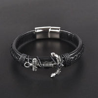 Leather Rope Anchor Bracelet-Leather Bracelet-Wild Saints Co.