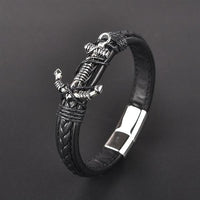 Leather Rope Anchor Bracelet-Leather Bracelet-Wild Saints Co.