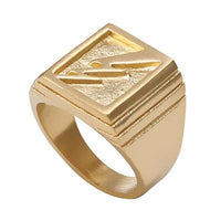 Lightning Bolt Ring-GOLD-316 Stainless Steel Ring-Wild Saints Co.