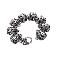 Lion's Head Steel Bracelet-316 Stainless Steel Bracelet-Wild Saints Co.