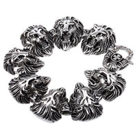 Lion's Head Steel Bracelet-316 Stainless Steel Bracelet-Wild Saints Co.