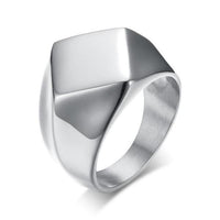 Quadrangle Flat-Top Signet Ring-STEEL-316 Stainless Steel Ring-Wild Saints Co.