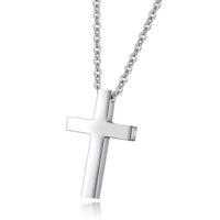 Simple Cross Necklace-STEEL-316 Stainless Steel Necklace-Wild Saints Co.