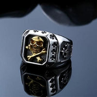 Skull & Crossbones Ring-316 Stainless Steel Ring-Wild Saints Co.