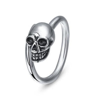 Small Skeleton Silver Skull Ring-925 Sterling Silver Ring-Wild Saints Co.