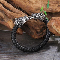 Steel Wolf Head Bracelet-316 Stainless Steel Bracelet-Wild Saints Co.