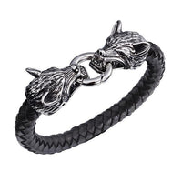 Steel Wolf Head Bracelet-316 Stainless Steel Bracelet-Wild Saints Co.
