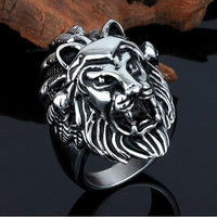 Tribal Lion's Head Ring-316 Stainless Steel Ring-Wild Saints Co.