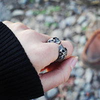 Twin Skulls Ring-Wild Saints Co.