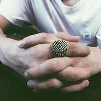 Vintage Grooved Ring-316 Stainless Steel Ring-Wild Saints Co.