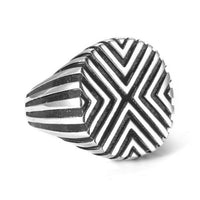 Vintage Grooved Ring-8-316 Stainless Steel Ring-Wild Saints Co.