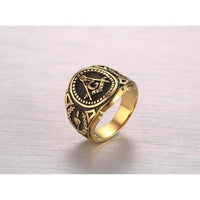 Vintage Masonic Freemason Ring-316 Stainless Steel Ring-Wild Saints Co.