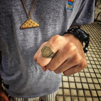 Vintage Shield Ring-316 Stainless Steel Ring-Wild Saints Co.