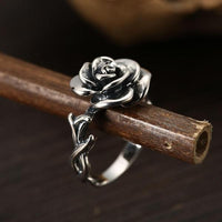 Vintage Silver Rose Ring-925 Sterling Silver Ring-Wild Saints Co.