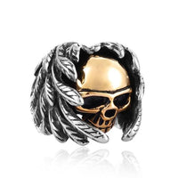 Winged Skull Ring-316 Stainless Steel Ring-Wild Saints Co.