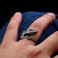 Wrap-Around Crocodile Ring-316 Stainless Steel Ring-Wild Saints Co.