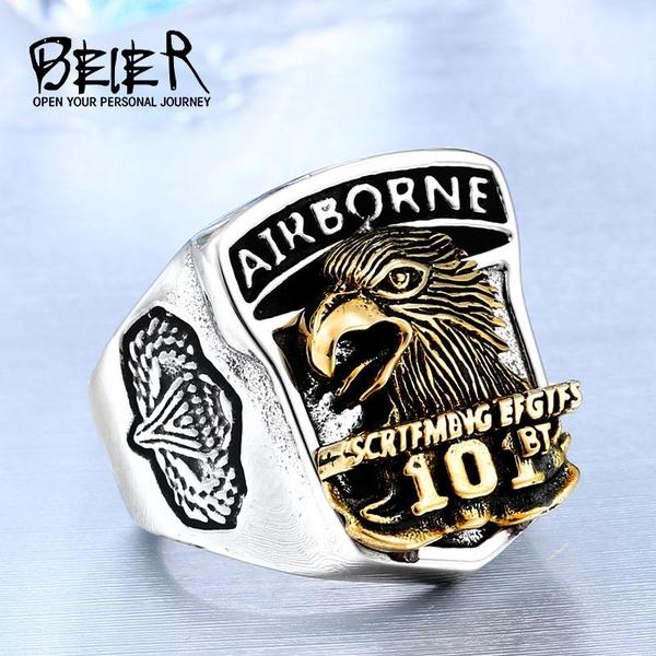 101st Airborne Army Ring-316 Stainless Steel Ring-Wild Saints Co.