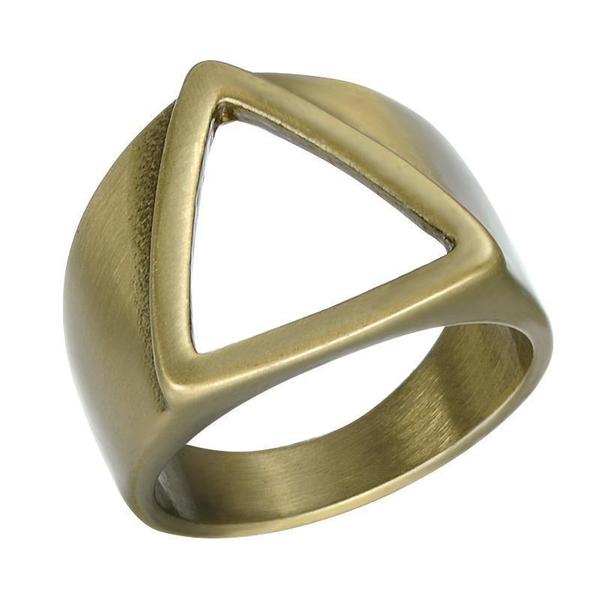 Ancient Triangle Ring-GOLD-316 Stainless Steel Ring-Wild Saints Co.