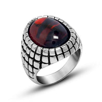 Big Stone Ring-RED-316 Stainless Steel Ring-Wild Saints Co.