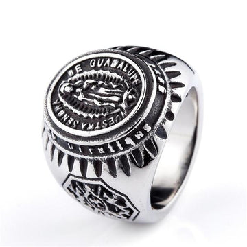 Blessed Virgin Mary Ring-STEEL-316 Stainless Steel Ring-Wild Saints Co.