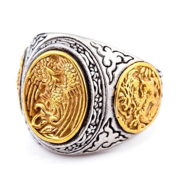 Carved Phoenix Ring-7-316 Stainless Steel Ring-Wild Saints Co.
