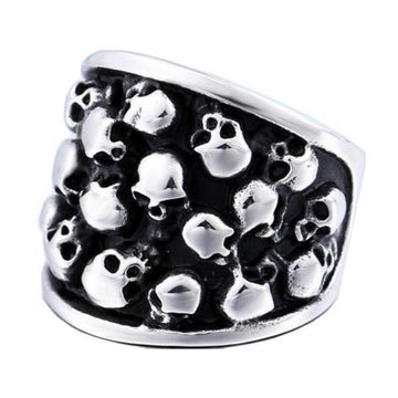 Catacombs Skull Ring-STEEL-316 Stainless Steel Ring-Wild Saints Co.