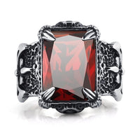 Claw Gem Ring-RED-316 Stainless Steel Ring-Wild Saints Co.