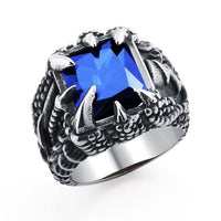 Dragon's Claw Gem Ring-BLUE-316 Stainless Steel Ring-Wild Saints Co.