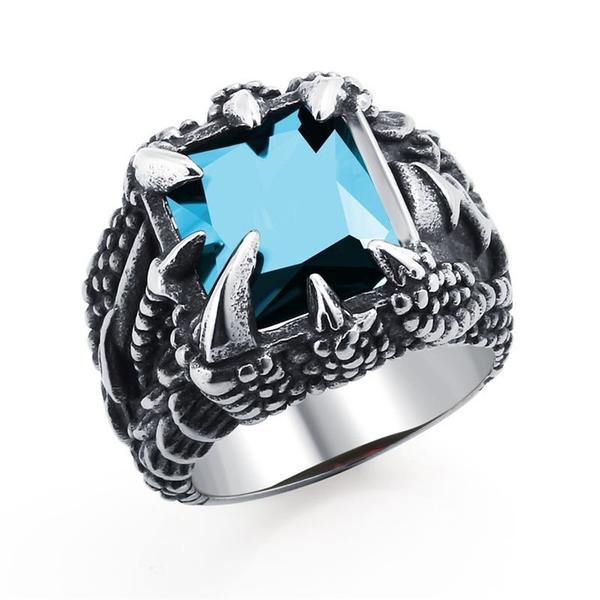 Dragon's Claw Gem Ring-SKY BLUE-316 Stainless Steel Ring-Wild Saints Co.