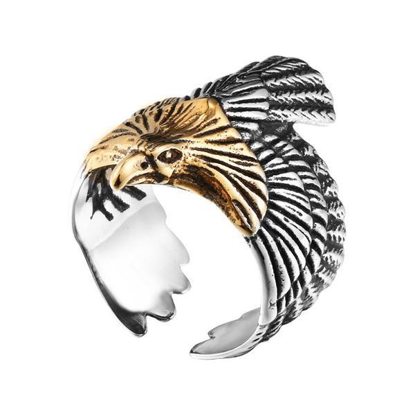 Flying Eagle Ring-GOLD-316 Stainless Steel Ring-Wild Saints Co.