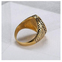 Gold Anchor Chain Snakeskin Ring-316 Stainless Steel Ring-Wild Saints Co.