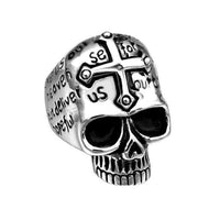 Gothic Cross Skull Ring-316 Stainless Steel Ring-Wild Saints Co.