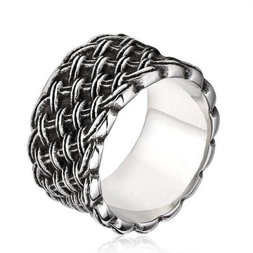 Gothic Weave Ring-7-316 Stainless Steel Ring-Wild Saints Co.