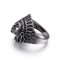 Indian Chief Ring-316 Stainless Steel Ring-Wild Saints Co.