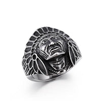 Indian Chief Ring-316 Stainless Steel Ring-Wild Saints Co.