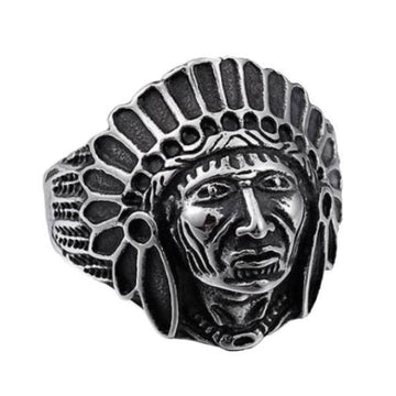 Indian Chief Ring-7-316 Stainless Steel Ring-Wild Saints Co.