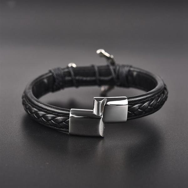 Leather Rope Anchor Bracelet-Leather Bracelet-Wild Saints Co.