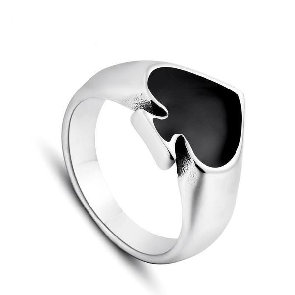 Lucky Spade Ring-7-316 Stainless Steel Ring-Wild Saints Co.