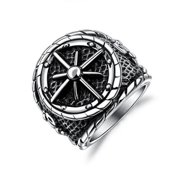 Nautical Navigation Anchor Ring-7-316 Stainless Steel Ring-Wild Saints Co.